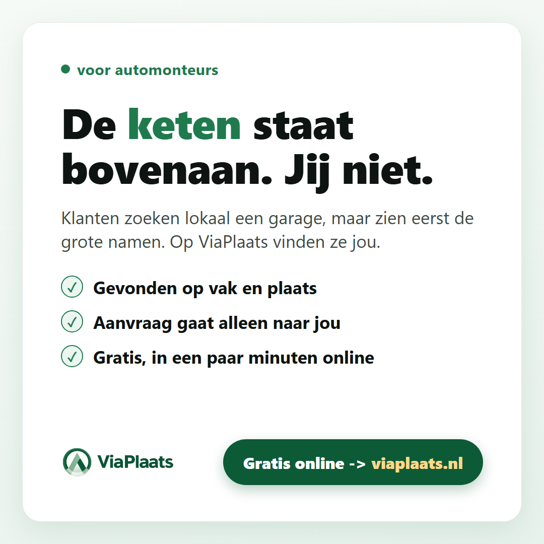 De keten staat bovenaan. Jij niet.
