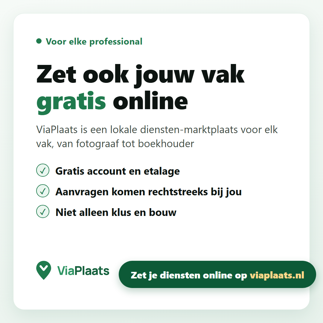 Zet ook jouw vak gratis online