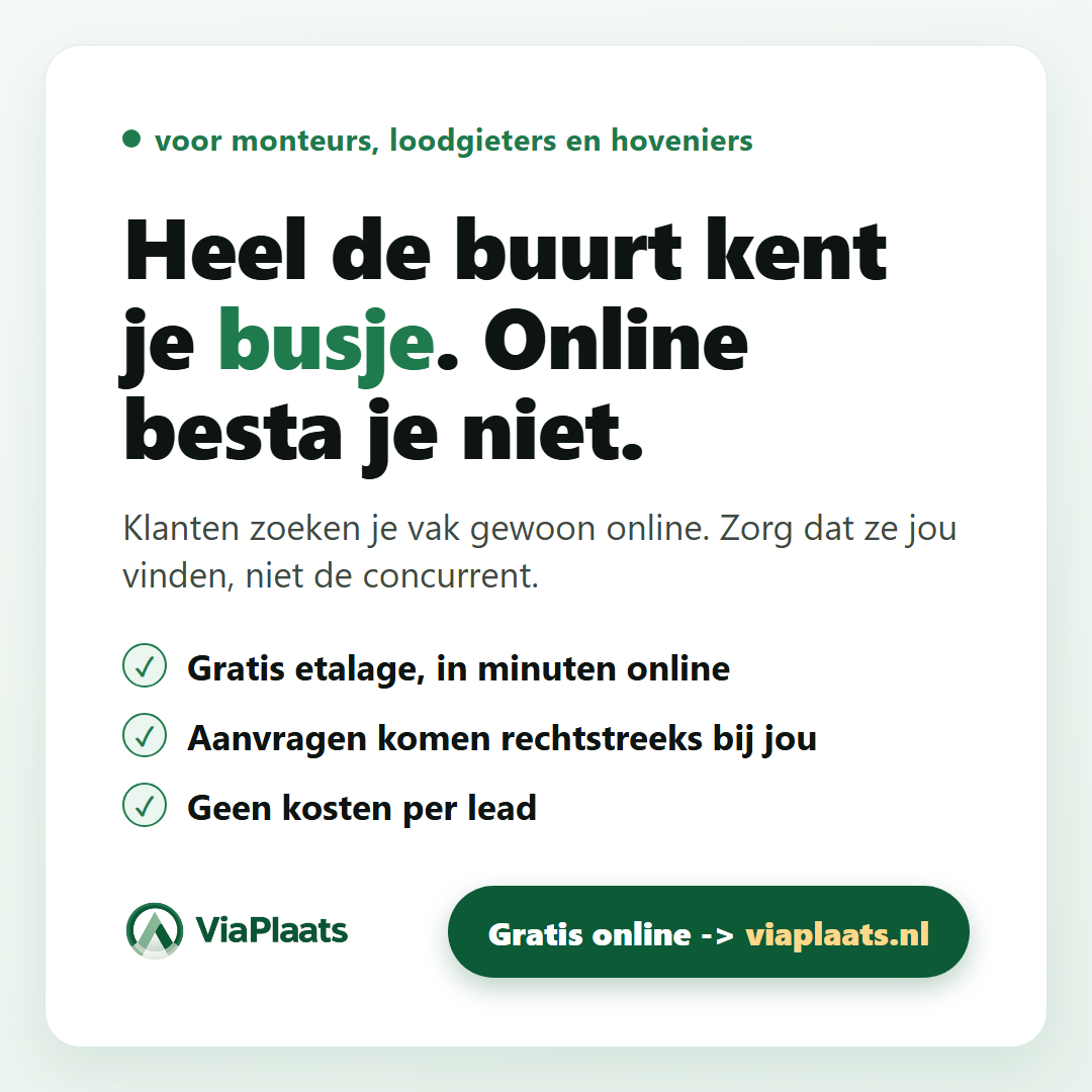 Heel de buurt kent je busje. Online besta je niet.