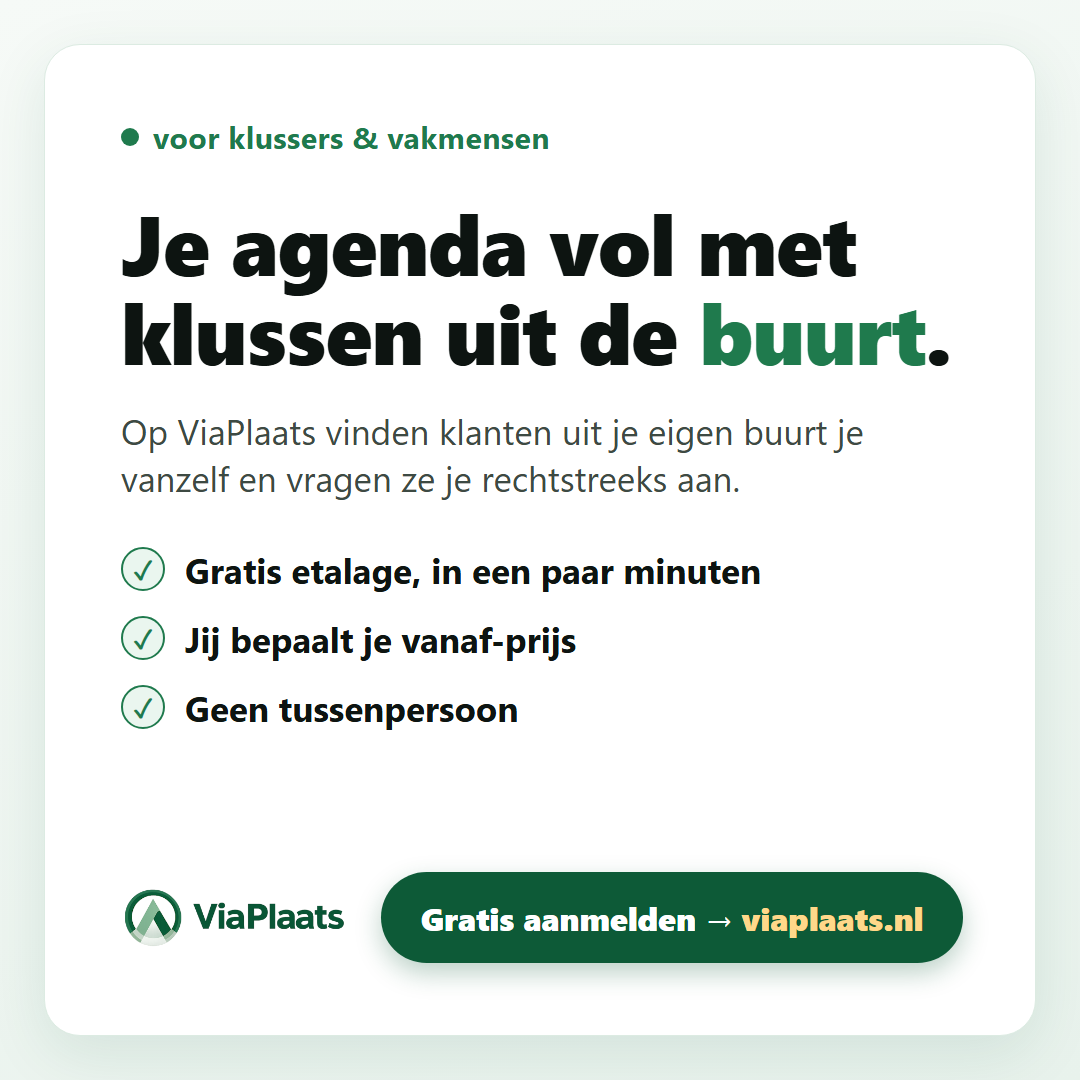 Je agenda vol met klussen uit de buurt