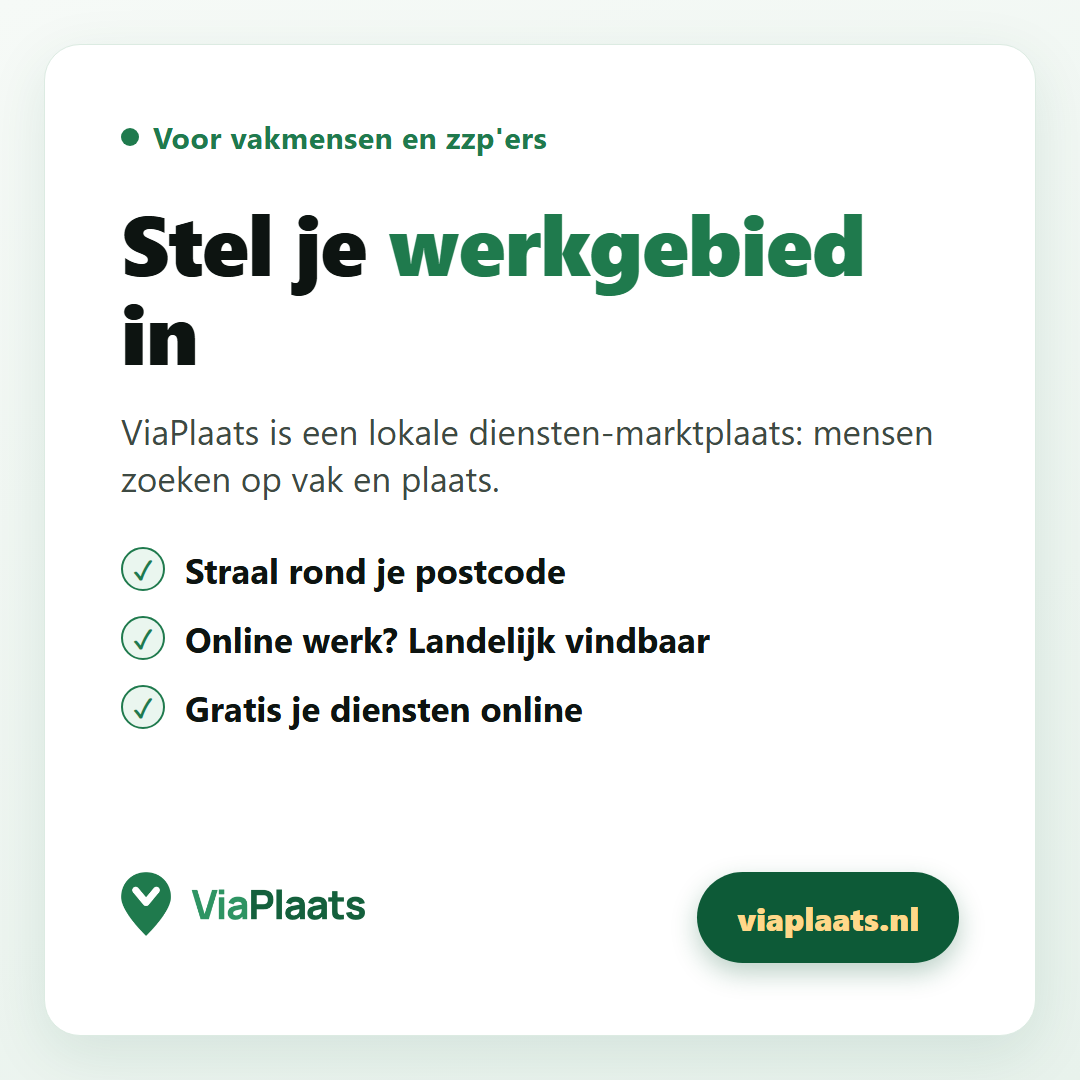 Stel je werkgebied in