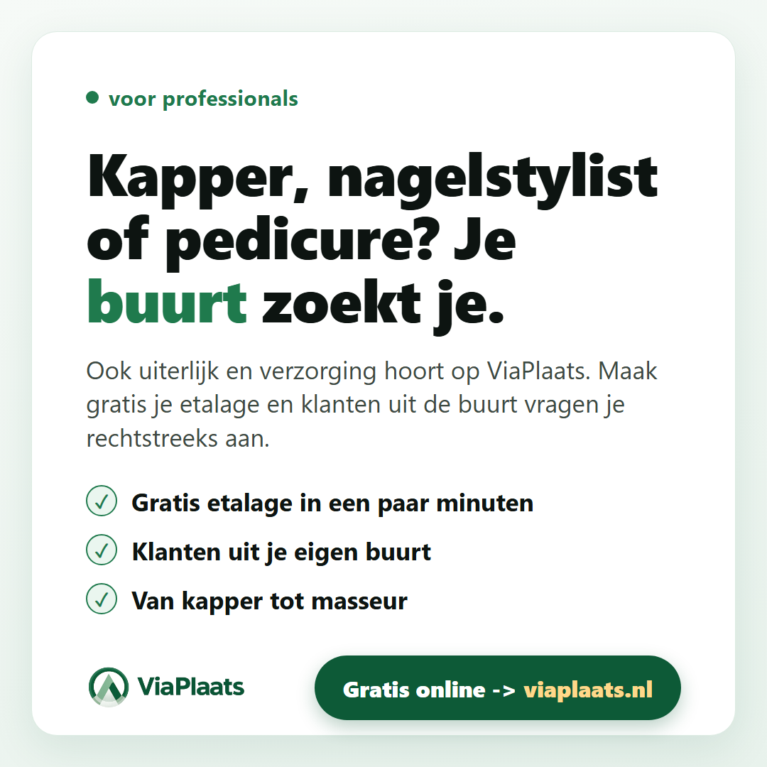 Kapper, nagelstylist of pedicure? Je buurt zoekt je