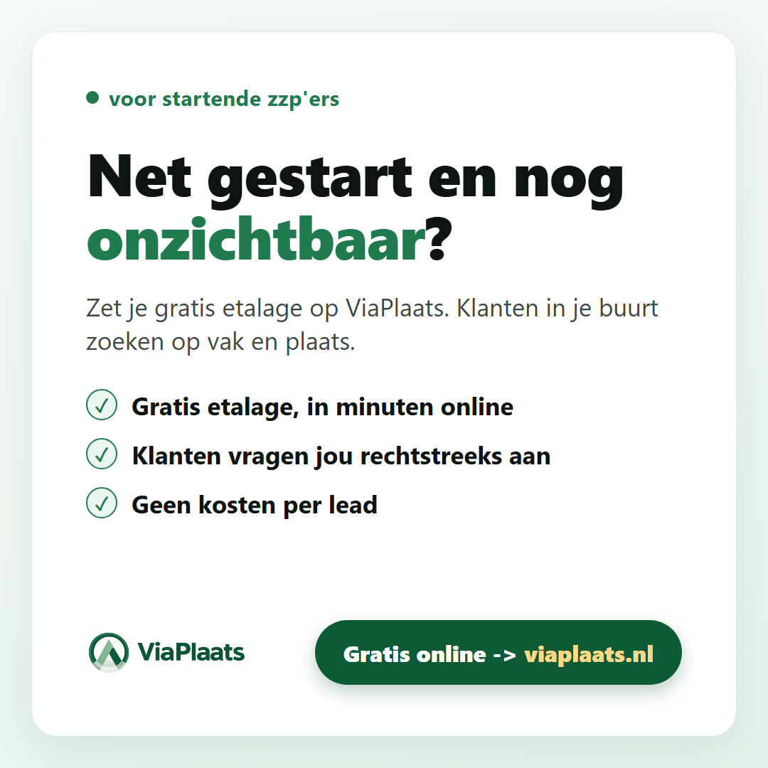 Net gestart en nog onzichtbaar?