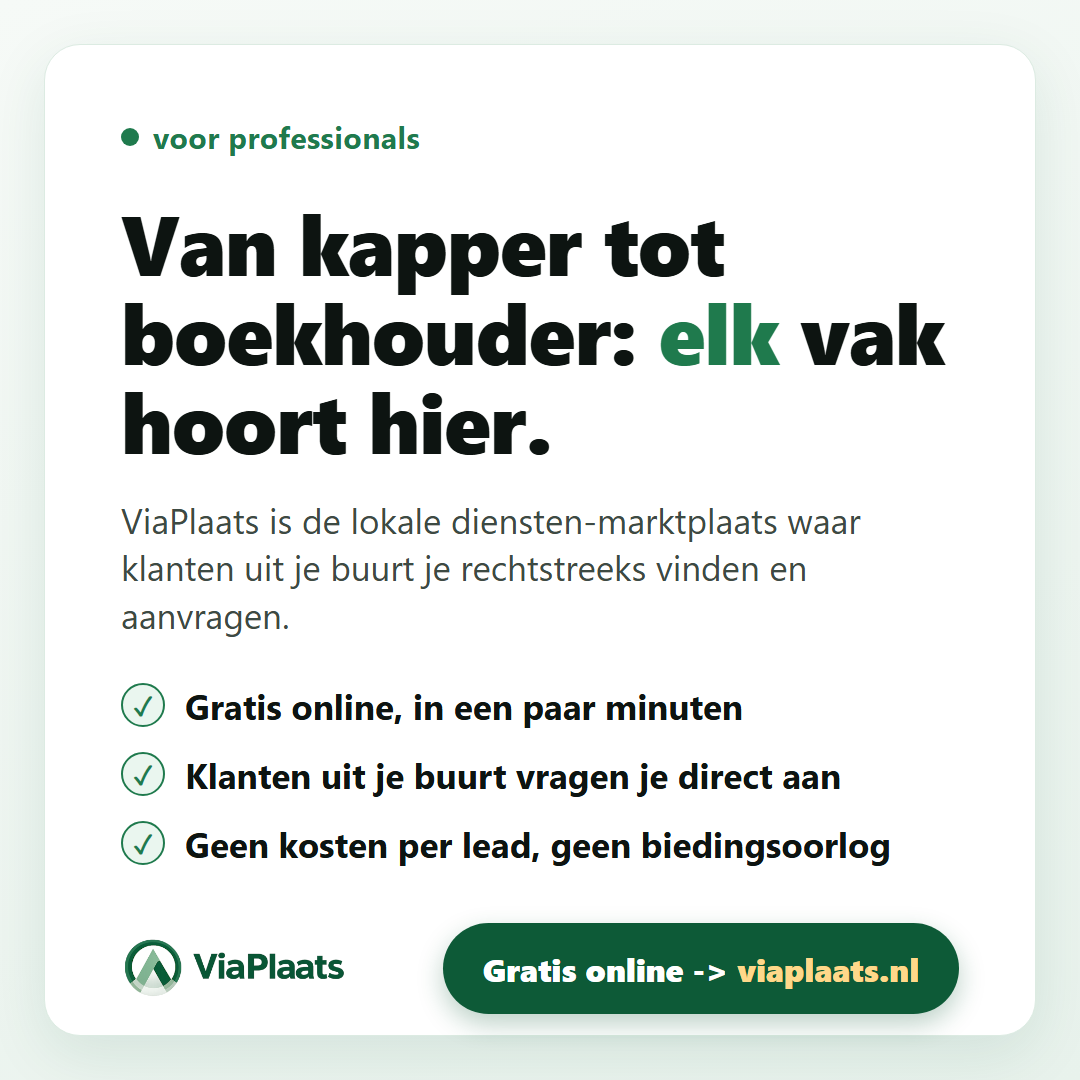 Van kapper tot boekhouder: elk vak hoort hier
