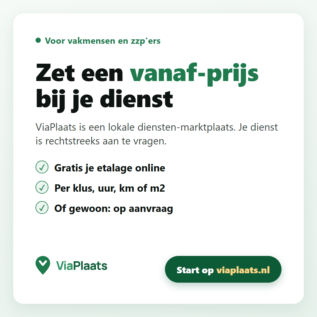 Zet een vanaf-prijs bij je dienst