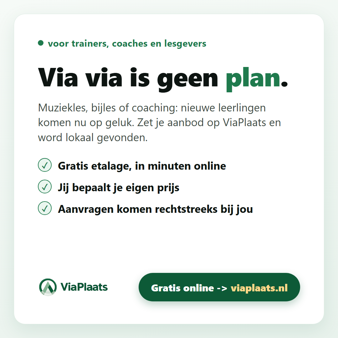 Via via is geen plan.