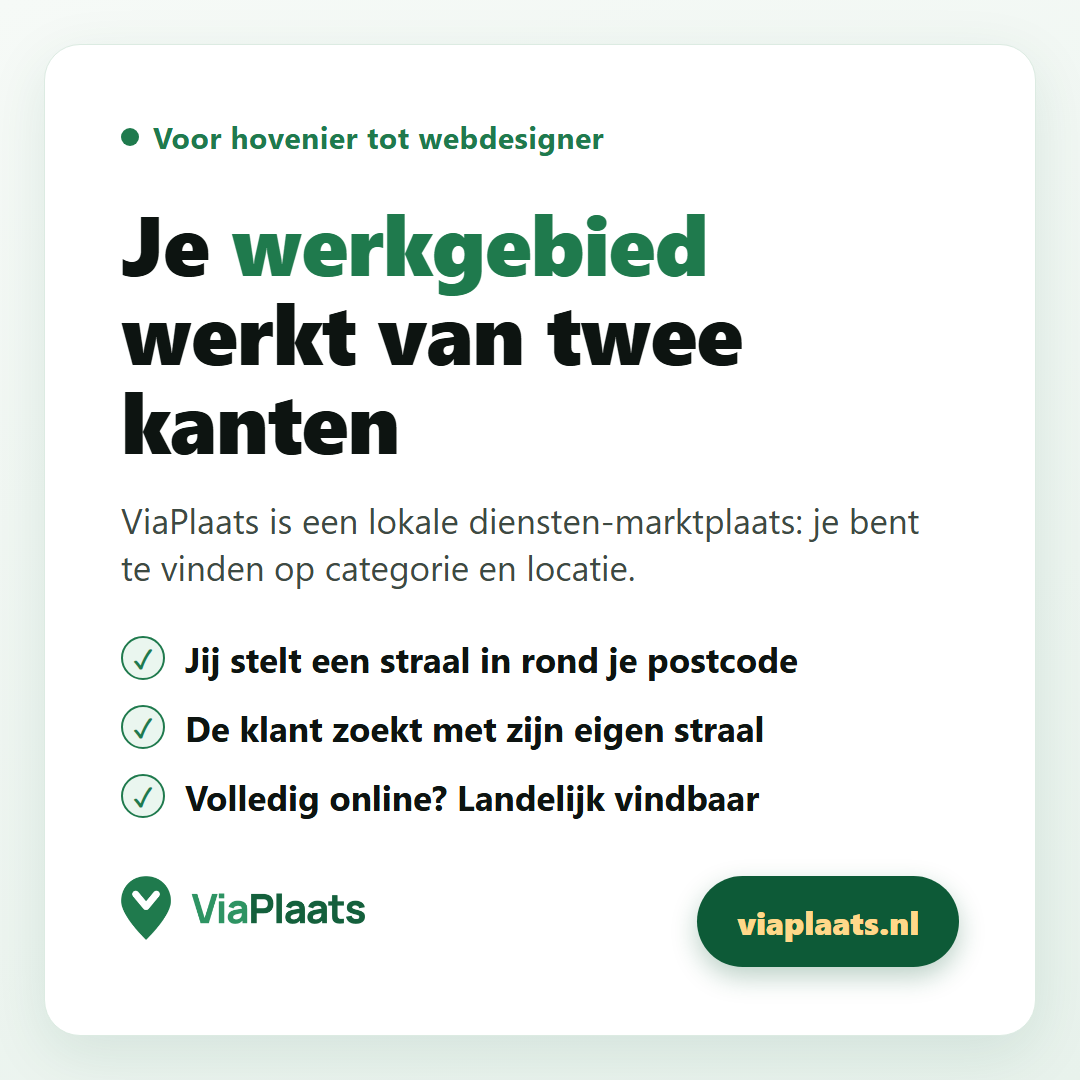 Je werkgebied werkt van twee kanten