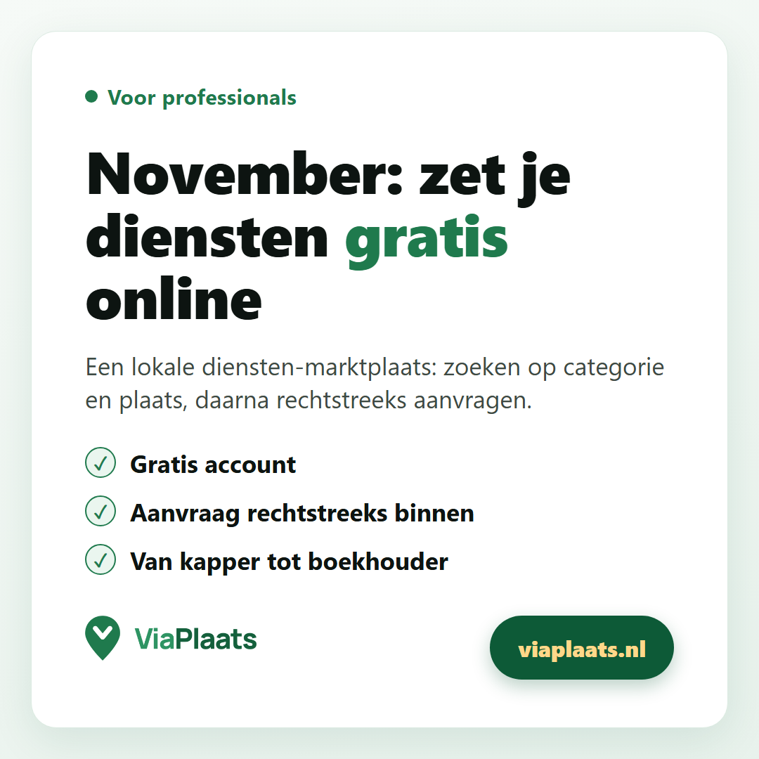 November: zet je diensten gratis online