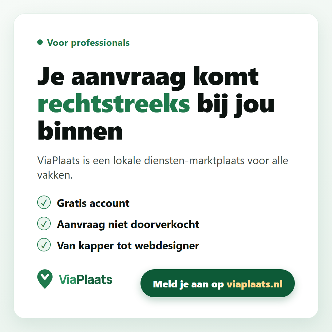 Je aanvraag komt rechtstreeks bij jou binnen